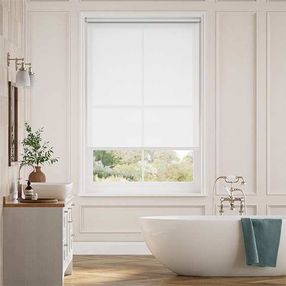 Colorized Electric Avalon Chiffon White  Roller Blind