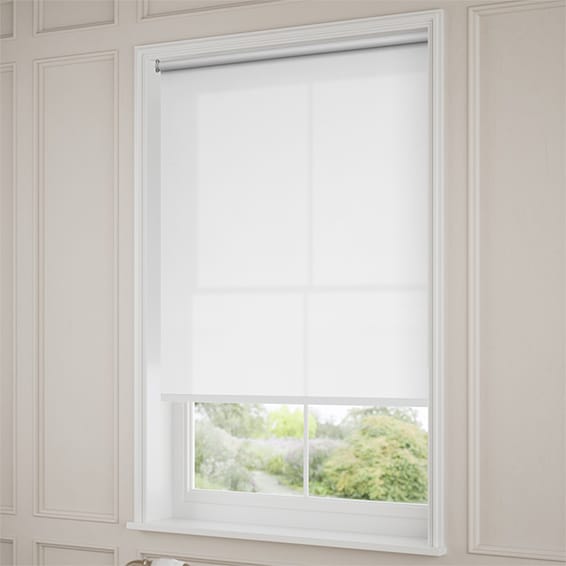 ColorizedZoom Electric Avalon Chiffon White  Roller Blind