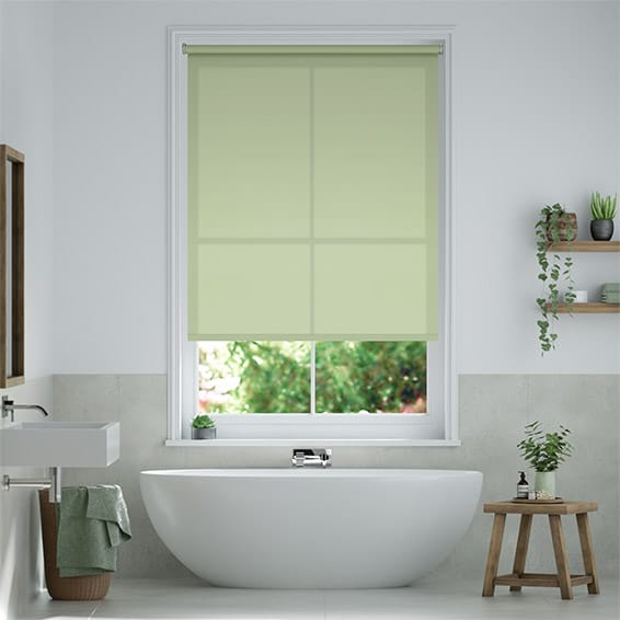 Colorized Electric Avalon Peppermint Cream Roller Blind