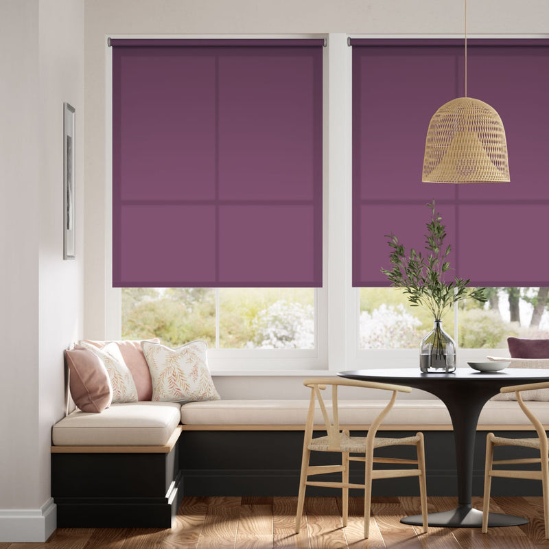 Colorized Electric Avalon Berry Roller Blind