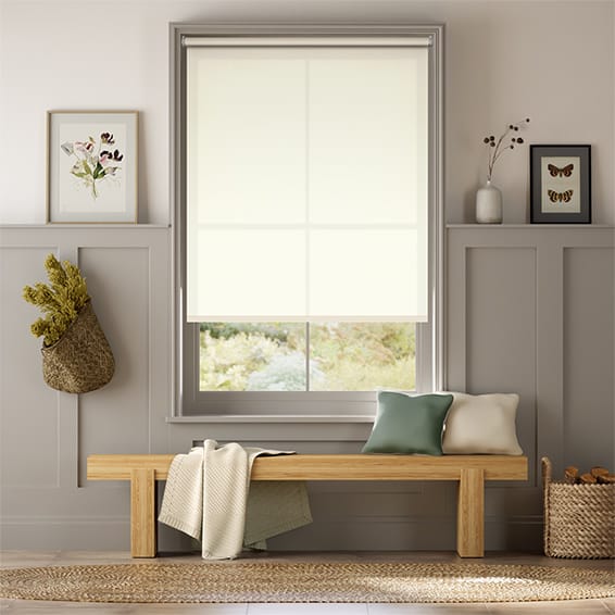 Colorized Electric Avalon Devon Cream  Roller Blind