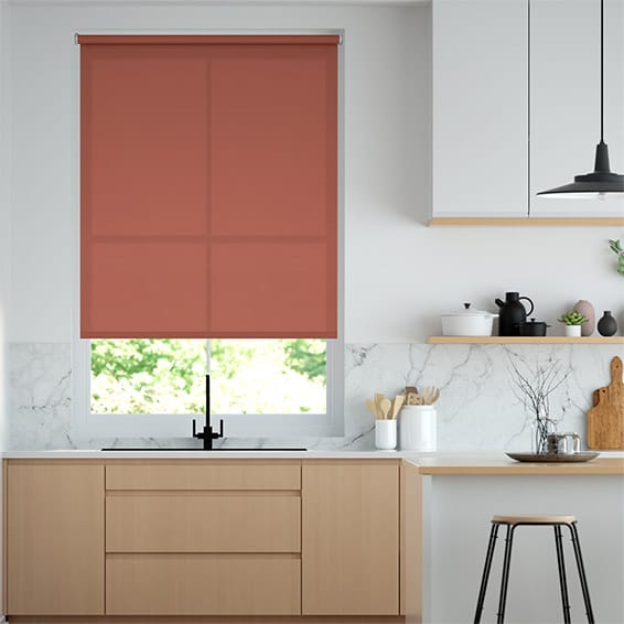 Colorized Electric Avalon Cinnabar Roller Blind