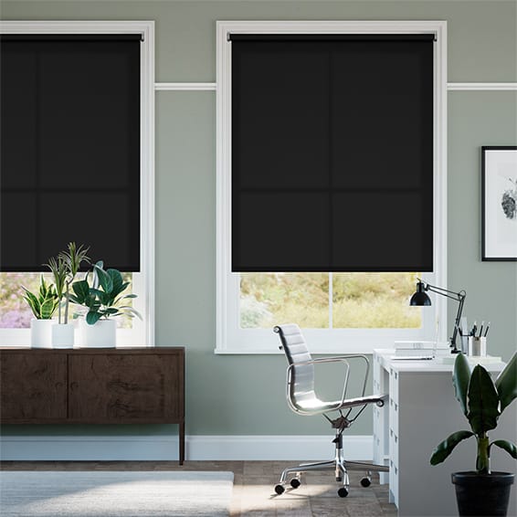 Colorized Electric Avalon True Black  Roller Blind 4253
