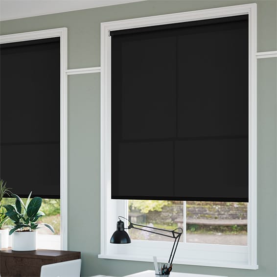 ColorizedZoom Electric Avalon True Black  Roller Blind 4253
