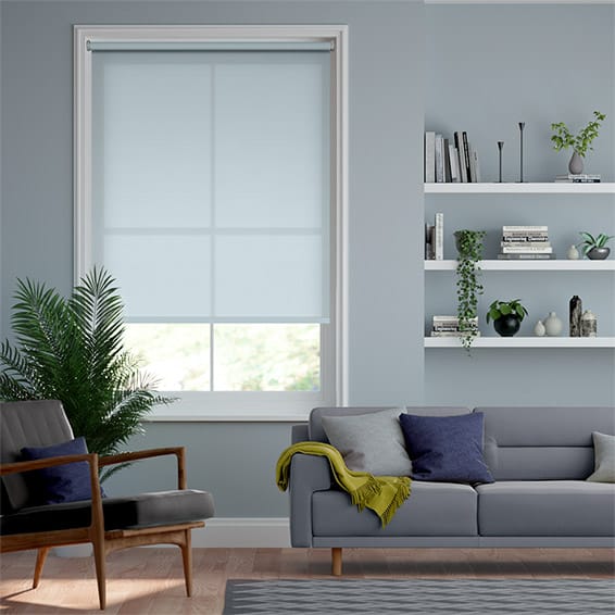Colorized Electric Avalon Sky Blue Roller Blind