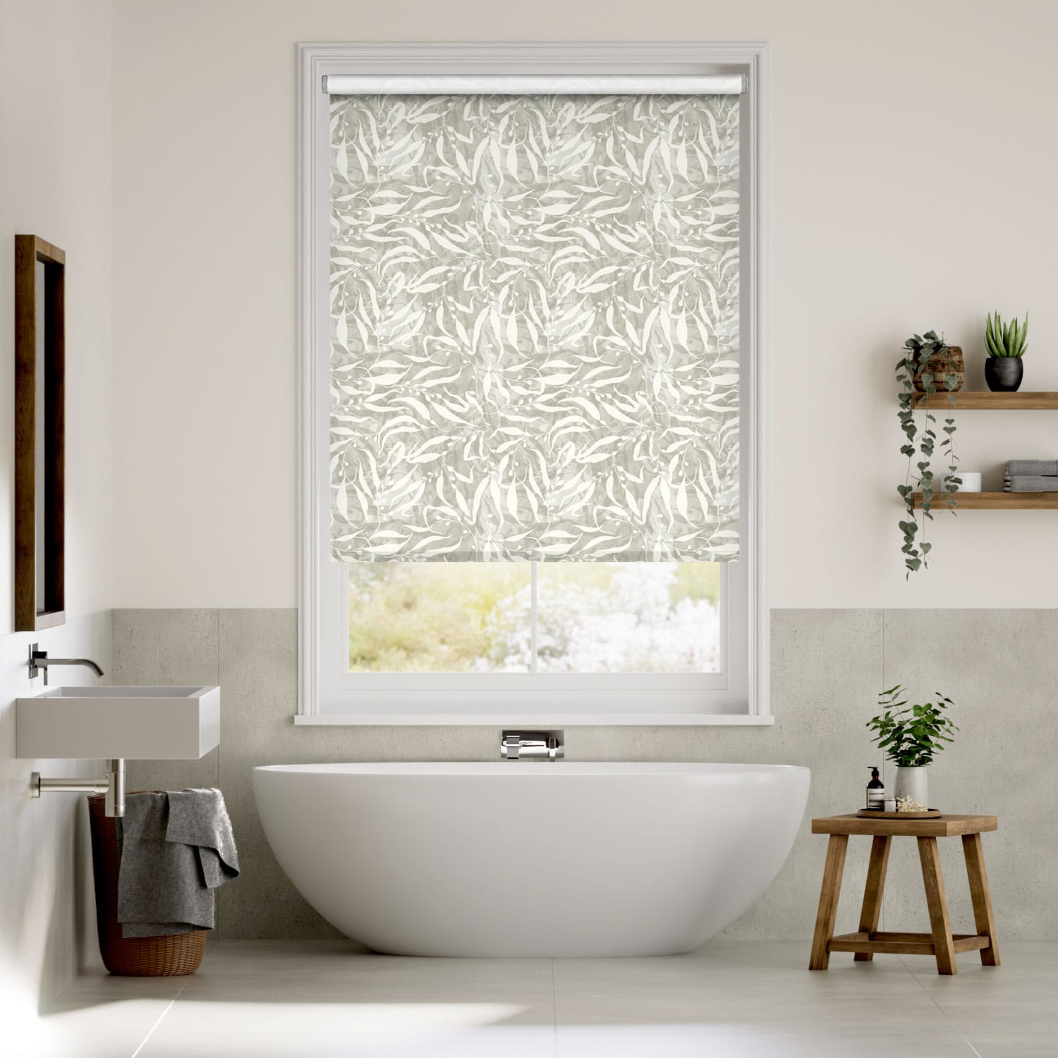 Colorized Splash Blackout Sea Kelp Pebble Roller Blind 4421