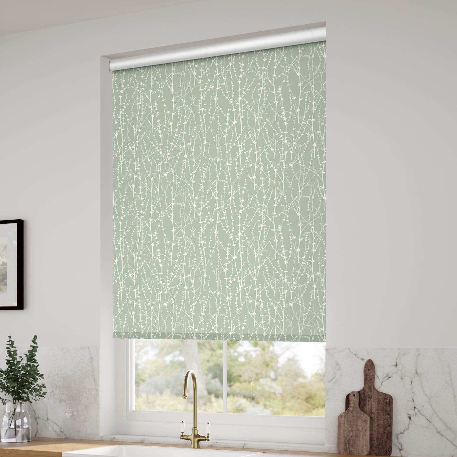 ColorizedZoom Dockleaf Soft Mist Roller Blind 4425