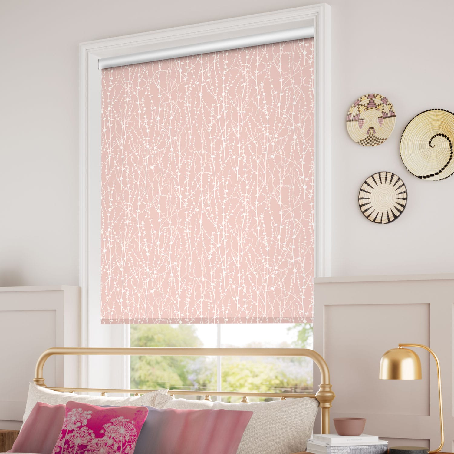 ColorizedZoom Dockleaf Blush Roller Blind 4424