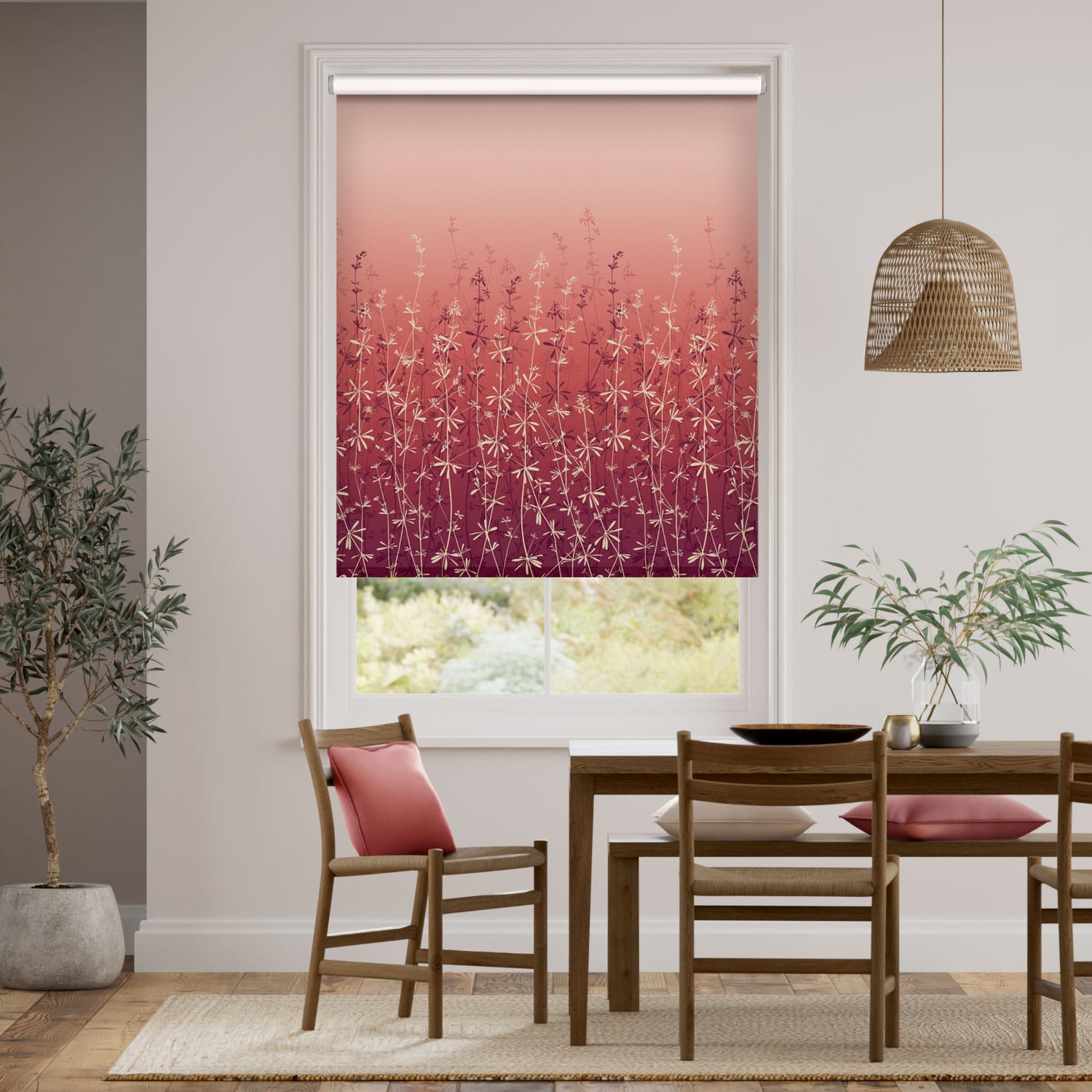 Colorized Goosegrass Berry Roller Blind 4427
