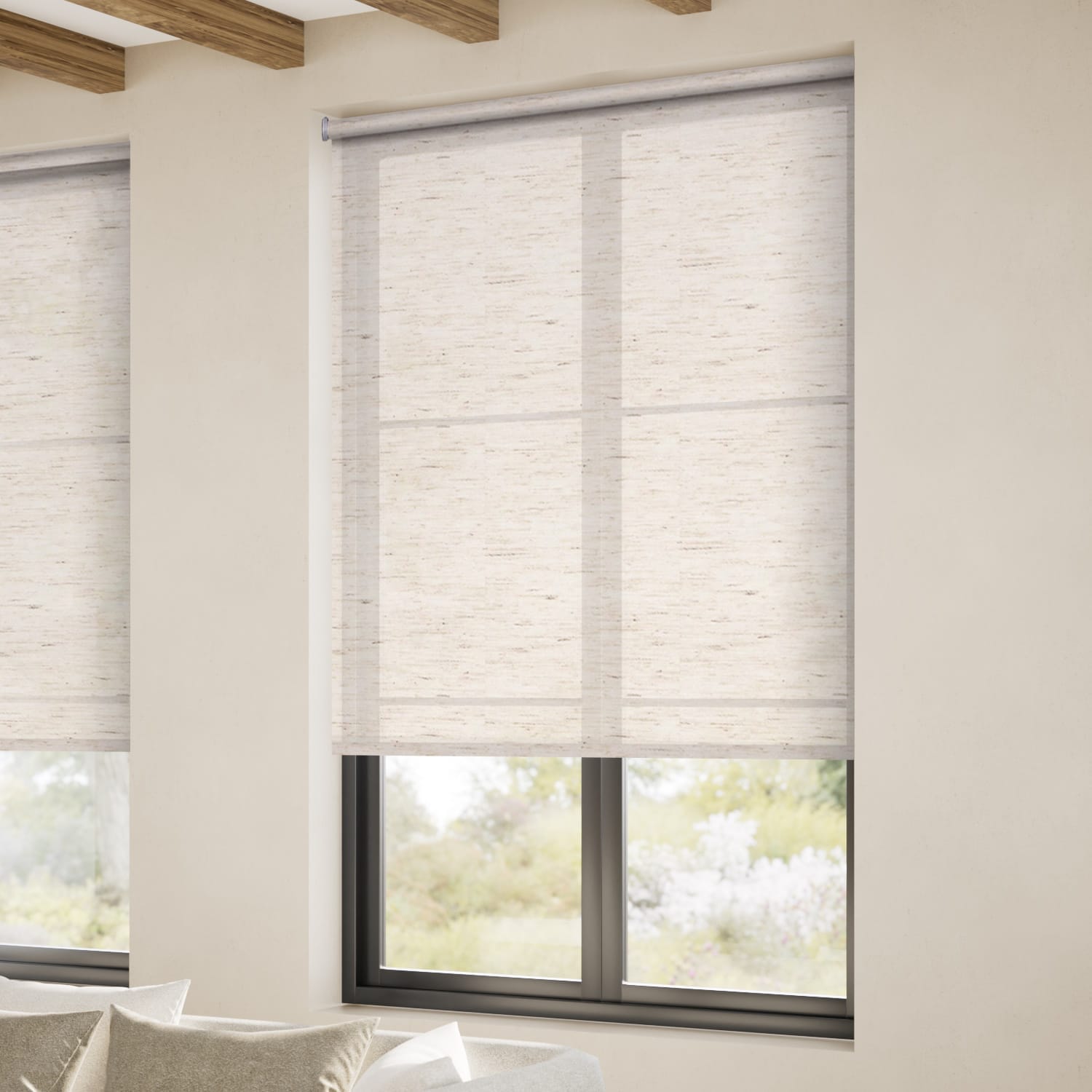 ColorizedZoom Twist2Go Asphodel Natural Roller Blind 4436