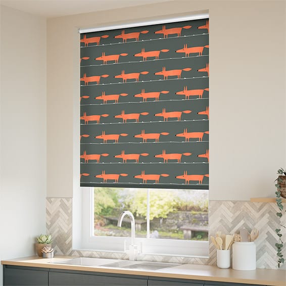 ColorizedZoom Twist2Go Mr Fox Charcoal Roller Blind 4596