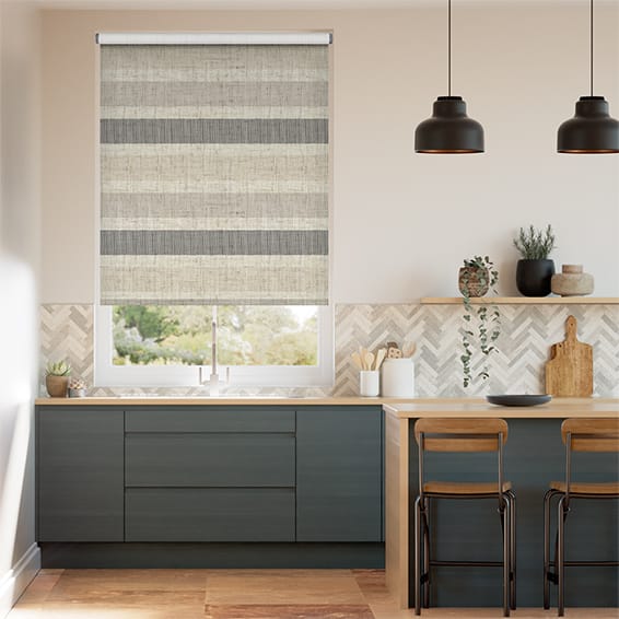 Colorized Twist2Go Choices Cardigan Stripe Linen Stone Roller Blind 4692