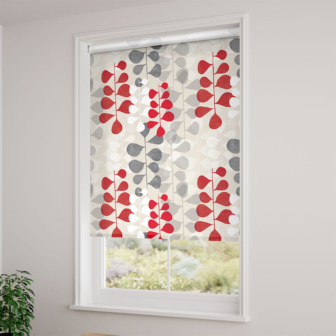 ColorizedZoom Twist2Go Blooming Meadow Ruby Roller Blind 4742