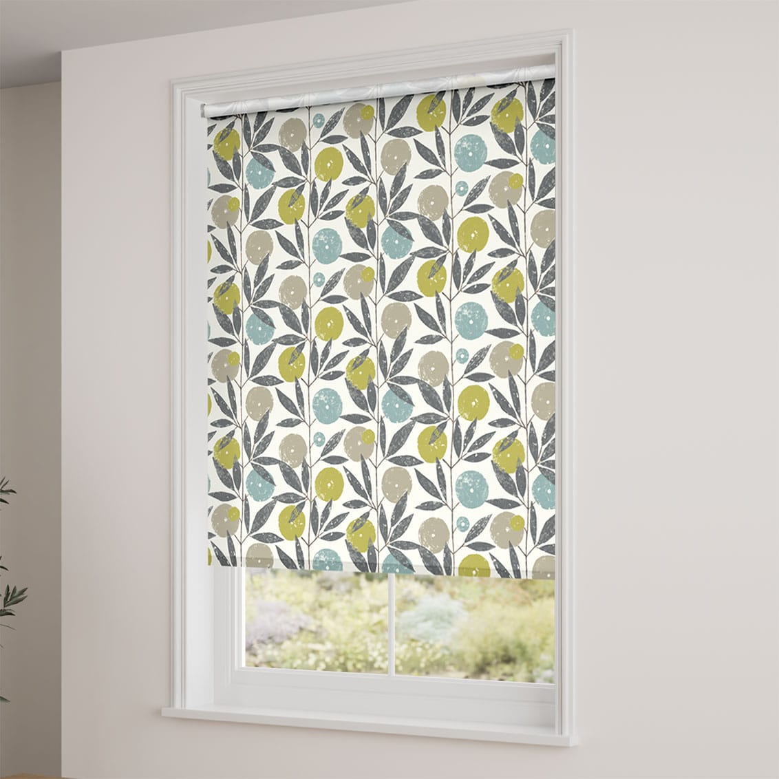 ColorizedZoom Twist2Go Blomma Trail Kiwi Roller Blind 4743