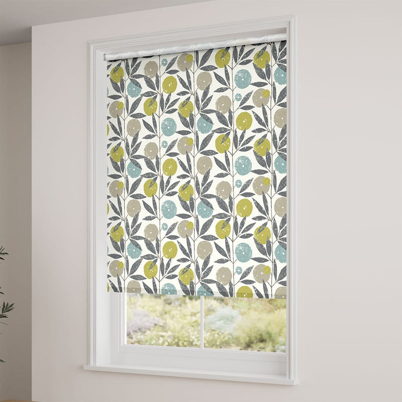 ColorizedZoom Twist2Go Blomma Trail Kiwi Roller Blind 4743