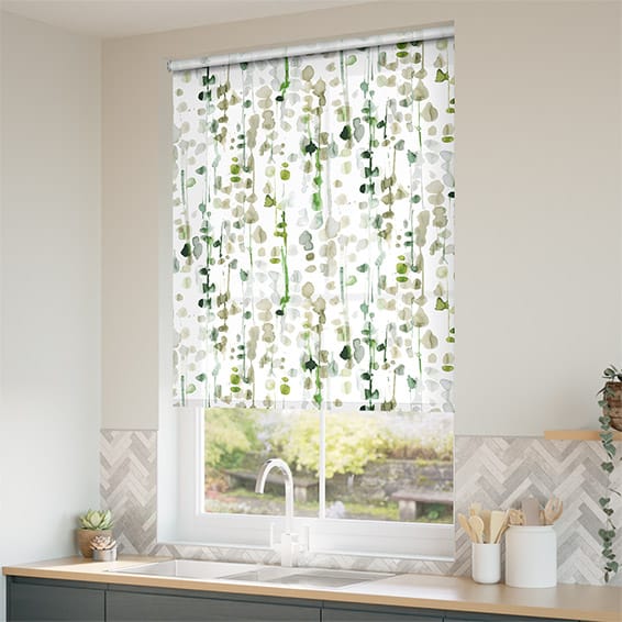 ColorizedZoom Twist2Go Alyssa Leaf Green Roller Blind 4751