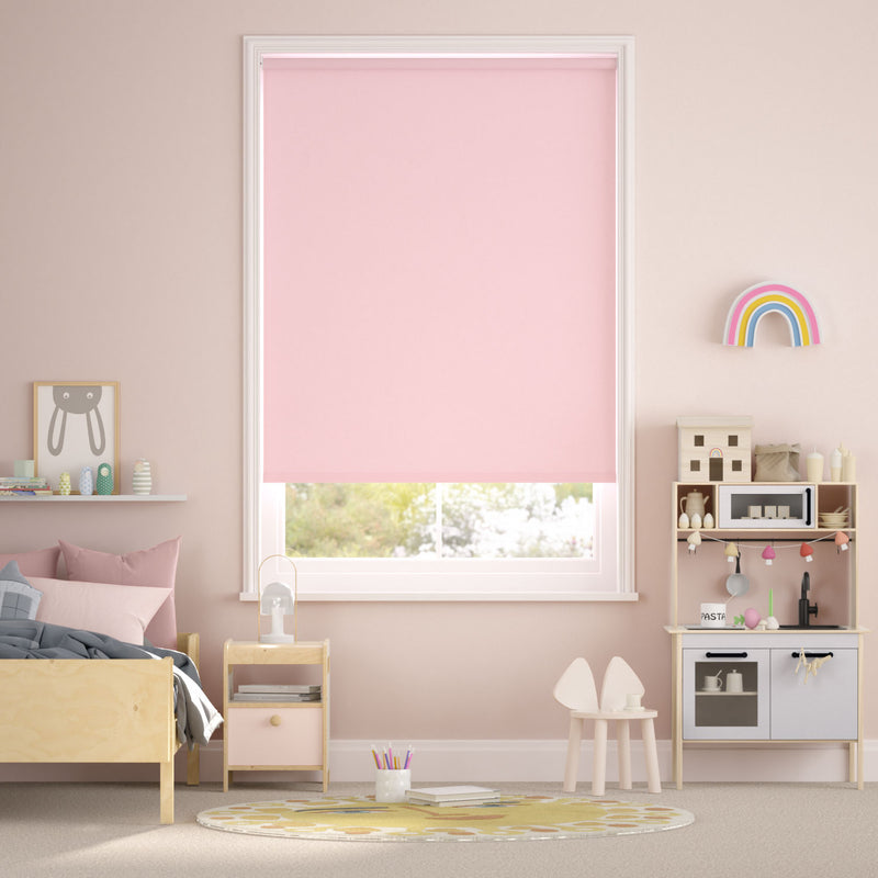 Colorized Twist2Go Sevilla Blackout Candyfloss Roller Blind 4866