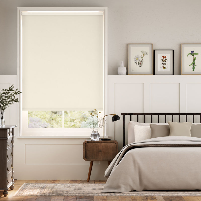 Colorized Twist2Go Sevilla Blackout Cottage Cream Roller Blind 4875
