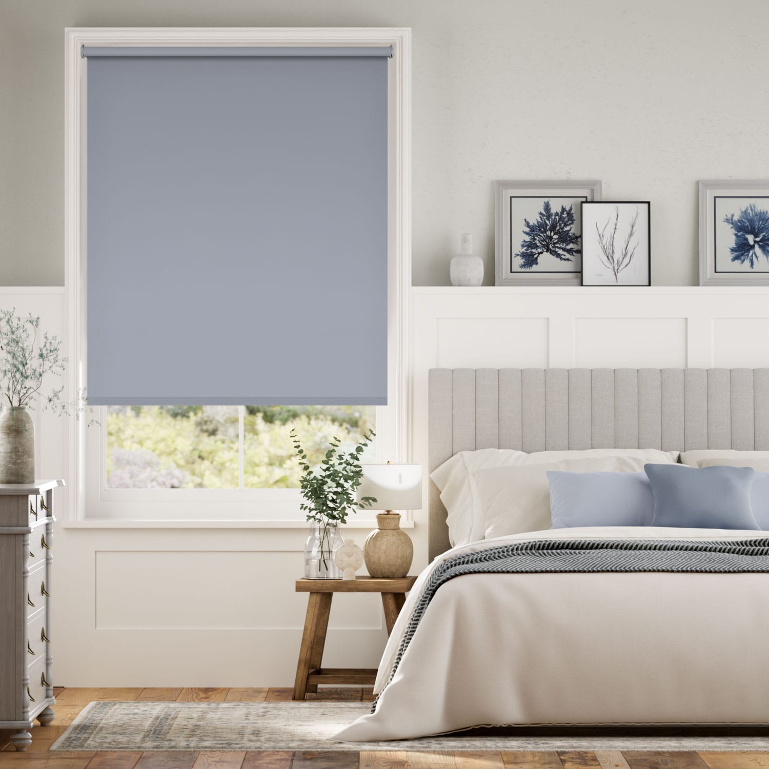 Colorized Twist2Go Sevilla Blackout Glacier Blue Roller Blind 4876