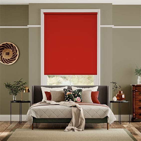 Colorized Twist2Go Sevilla Blackout Vivid Red Roller Blind 4886