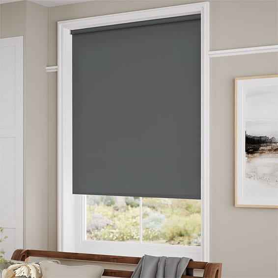 Colorized Electric Sevilla Blackout Anchor Grey Roller Blind 4913