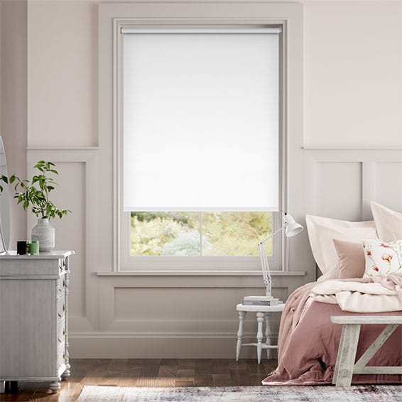 Colorized Electric Sevilla Blackout Crisp White Roller Blind 4920