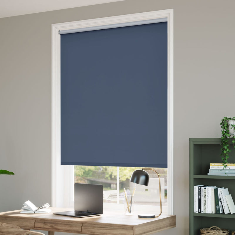 ColorizedZoom Electric Verona Blackout Navy  Roller Blind 8979
