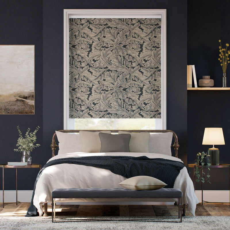Colorized William Morris Acanthus Jacquard Antique Bronze  Roller Blind 4988