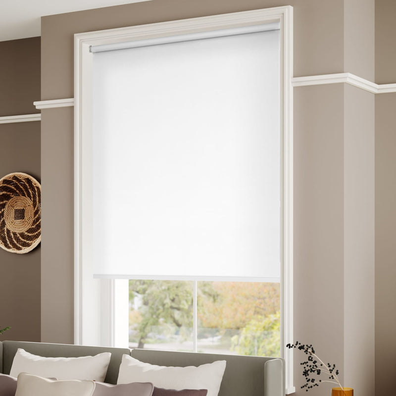 ColorizedZoom Toledo Blackout Crisp White Roller Blind 5049