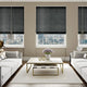 Colorized DuJour Velvet Gunmetal Grey Roman Blind 6631