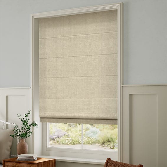 ColorizedZoom Paleo Linen Sandstone  Roman Blind 6674
