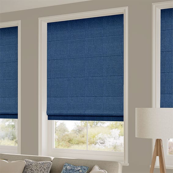 ColorizedZoom Paleo Linen Blue Azure Roman Blind 6663