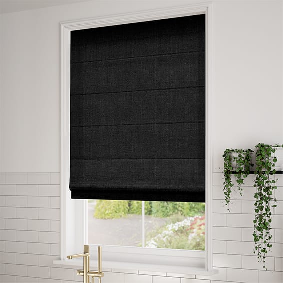 ColorizedZoom Eternity Linen Charcoal Roman Blind 6835