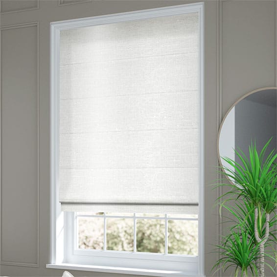 ColorizedZoom Emperor Faux Silk Snow Roman Blind 6880