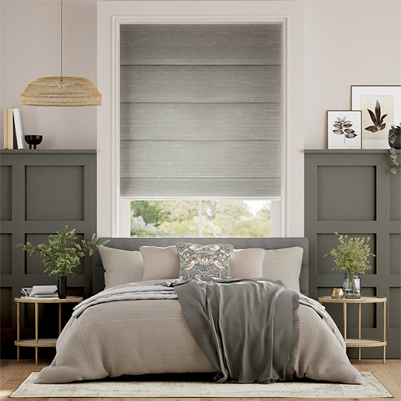Colorized Ahisma Luxe Faux Silk Chrome Roman Blind 6929
