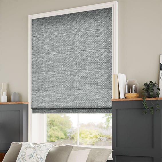 ColorizedZoom Harlow Midnight Blue Roman Blind 6980