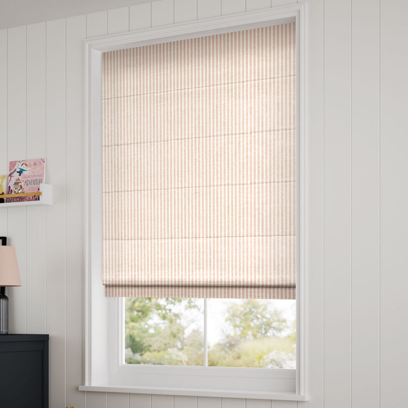 ColorizedZoom Tiger Stripe Blush Roman Blind 8751