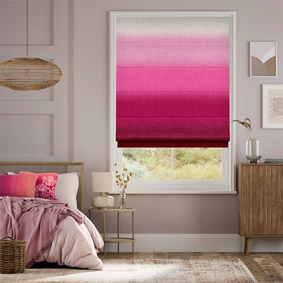 Colorized Ombre Fuchsia Roman Blind 7063