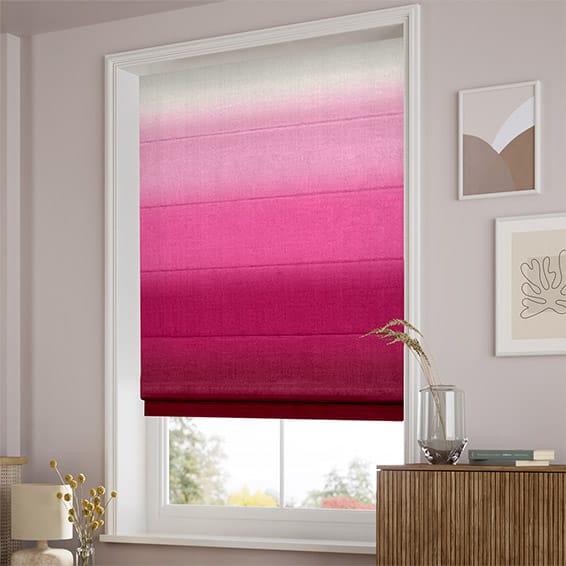 ColorizedZoom Ombre Fuchsia Roman Blind 7063