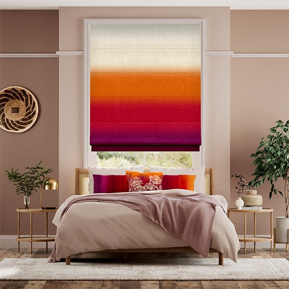 Colorized Ombre Sunset Roman Blind 7066