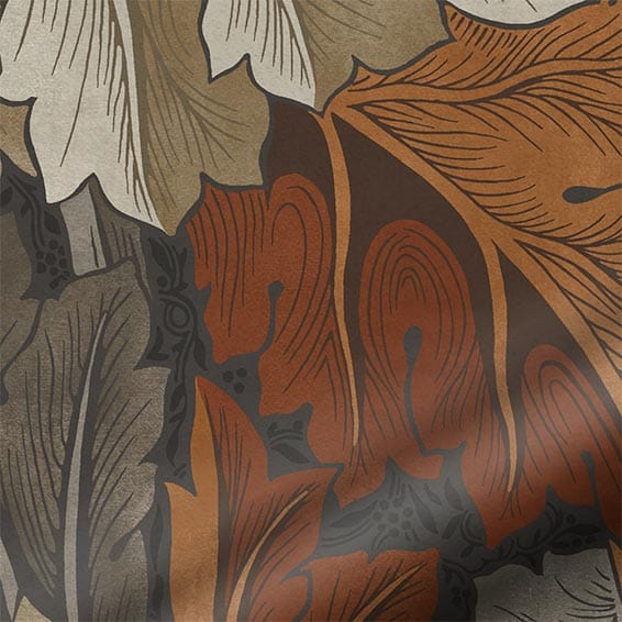 ColorizedPLA William Morris Acanthus Velvet Chestnut Roman Blind 7070
