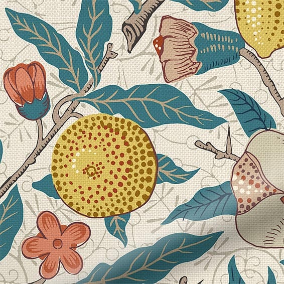 ColorizedPLA William Morris Fruit Citrus Roman Blind 7082