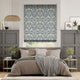 Colorized William Morris Strawberry Thief Tawny Blue Roman Blind 7094
