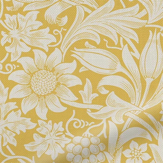 ColorizedPLA William Morris Sunflower Honey Roman Blind 7097