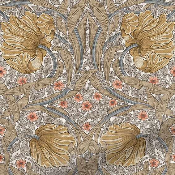 ColorizedPLA William Morris Pimpernel Butterscotch  Roman Blind 7168