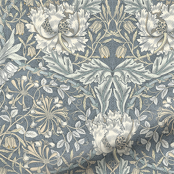 ColorizedPLA William Morris Honeysuckle and Tulip Slate Roman Blind 7177