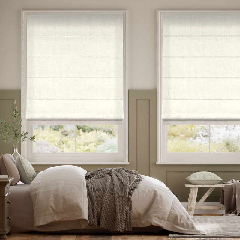 Colorized Elodie Clotted Cream Roman Blind 8757