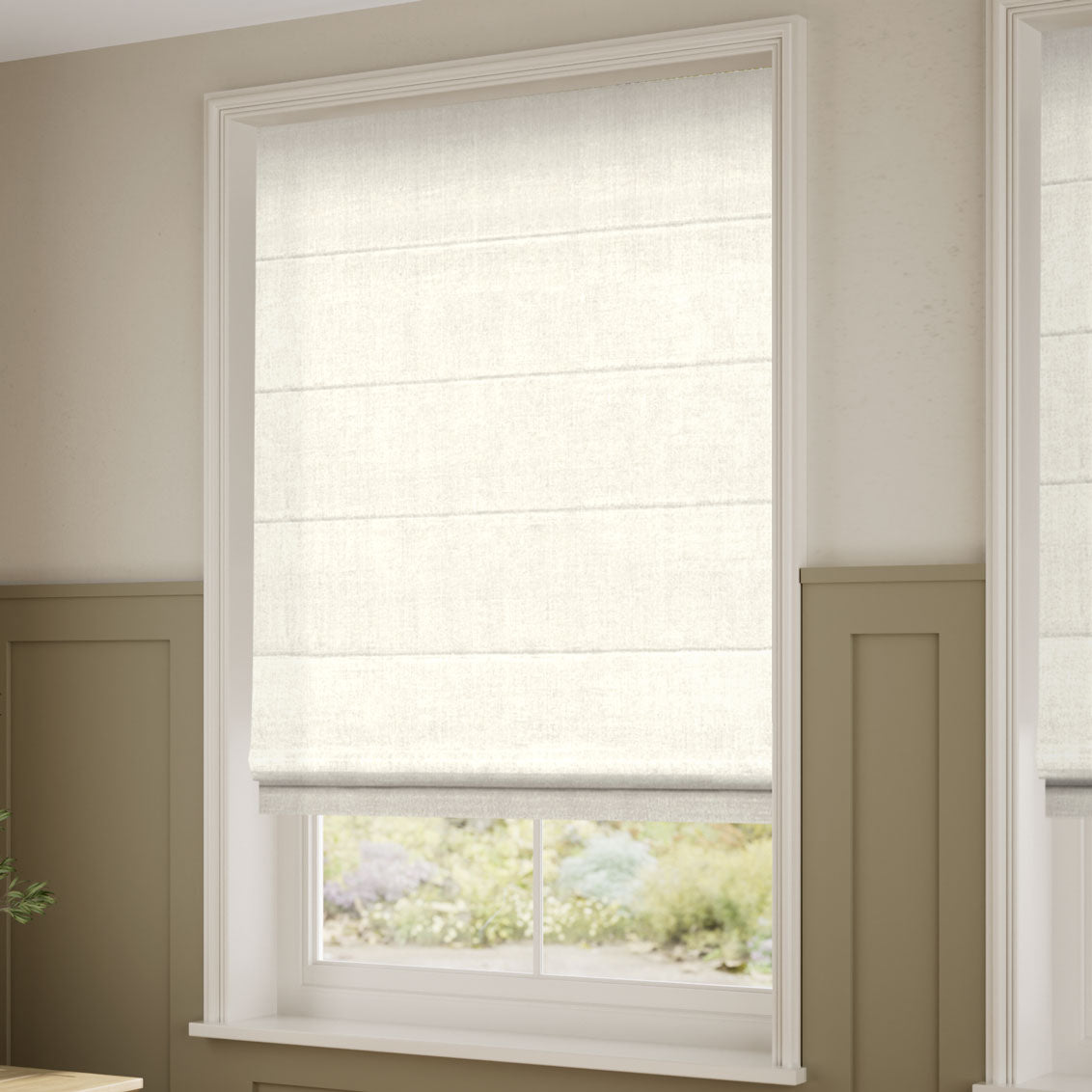 ColorizedZoom Elodie Clotted Cream Roman Blind 8757