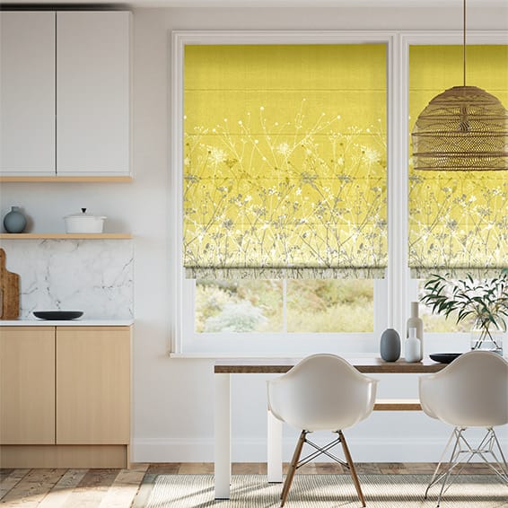 Colorized September Meadow Quince  Roman Blind 7242