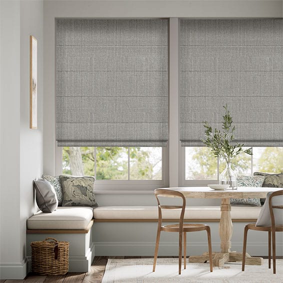 Colorized Electric Paleo Linen Elephant Grey Roman Blind 7347